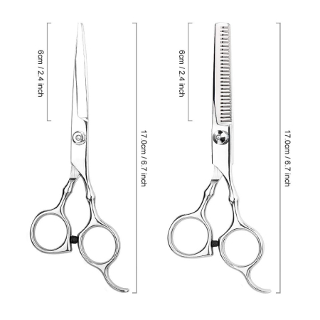 Set foarfeca de tuns si filat Vintiago 6" pentru frizerie coafor salon inox piepten carbon [4]
