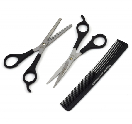 Set foarfece de tuns Henbor model Opax07 6 piese cu pelerina, pamatuf, pulverizator, piepten frizerie [3]