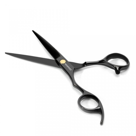 Set foarfece de tuns si filat Nirvana 6" negru cu geanta depozitare, pelerina pentru frizerie coafor salon [2]