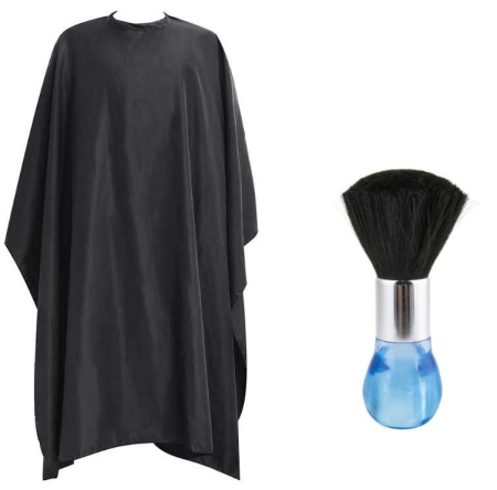 Coafor si Frizerie - Set frizerie coafor AdrianoA cu pelerina manta si pamatuf albastru