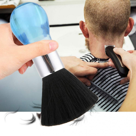 Set frizerie coafor AdrianoA cu pelerina manta si pamatuf albastru [5]