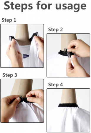 Set frizerie coafor AdrianoW cu pelerina manta si pamatuf alb [3]
