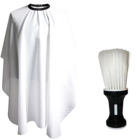 Coafor si Frizerie - Set frizerie coafor AdrianoW cu pelerina manta si pamatuf alb