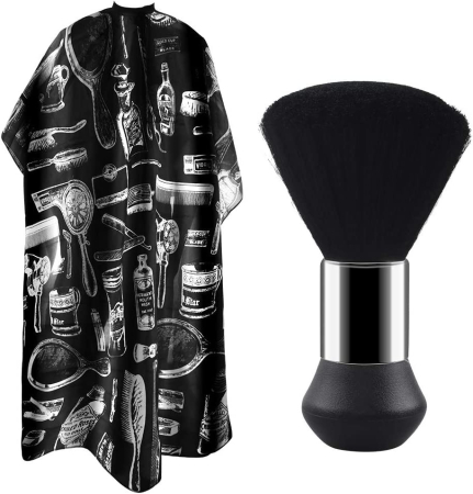 Coafor si Frizerie - Set frizerie coafor AdrianoZ cu pelerina manta si pamatuf negru