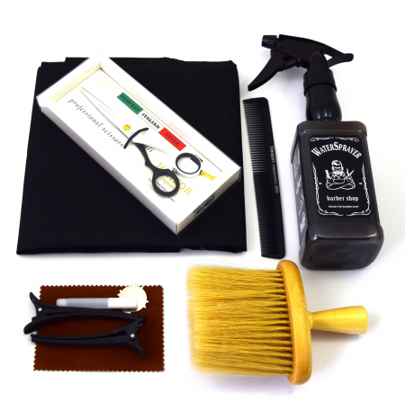 Seturi frizerie & coafor - Set frizerie cu forfeca tuns Golden Line Black&White