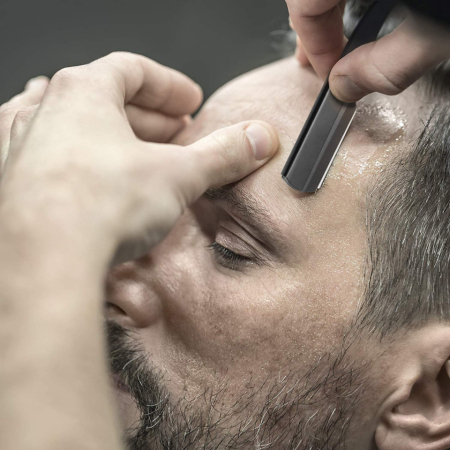 Set ingrijire barba pentru barbati brici manta pamatuf pieptene Fabios [3]