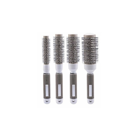 Coafor si Frizerie - Set kit 4 perii nano ceramice ionice rotunde pentru coafor frizerie profesionale