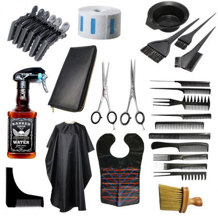 Coafor si Frizerie - Set kit frizerie coafor BESAM cu foarfeca tuns filat Henbor Italia Top Line