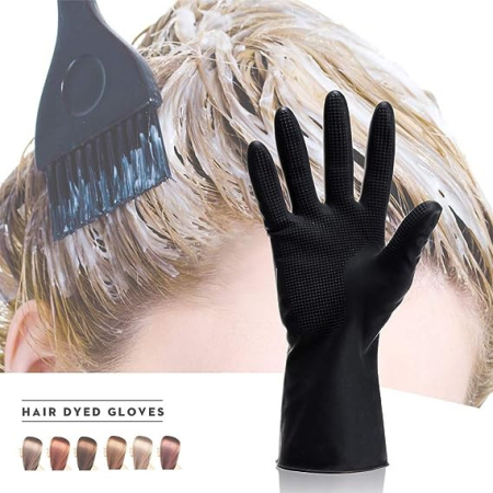 Set manusi reutilizabile profesionale, Latex, Negre, cu Aspiritati, pentru salon de infrumusetare [2]