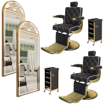 Mobilier frizerie - Set Mobilier Barber Shop Premium – Eleganță și Funcționalitate Completă