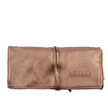 Set pensule machiaj 18 buc, husa aurie, Megaga [3]