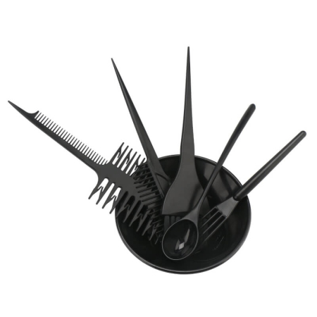 Set profesional pentru vopsit părul – Pelerină magnetică, cască șuvițe silicon, bol + 5 pensule, clipsuri crocodil, mănuși latex reutilizabile [3]