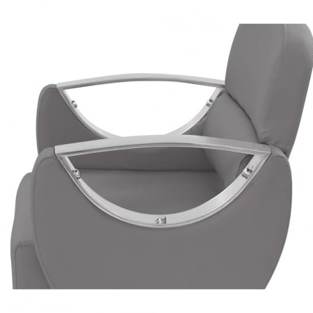 Set Scafa frizerie cu 2 scaune coafor, gri cu argintiu [5]