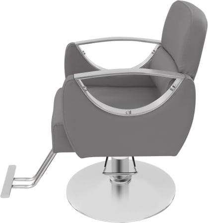 Set Scafa frizerie cu 2 scaune coafor, gri cu argintiu [6]