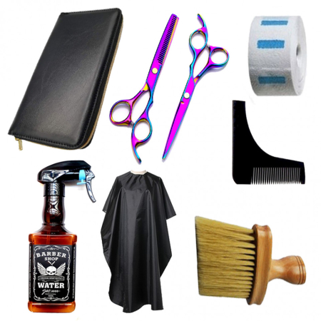 Coafor si Frizerie - Set ustensile si accesorii frizerie coafor Smartex cu foarfeca tuns filat