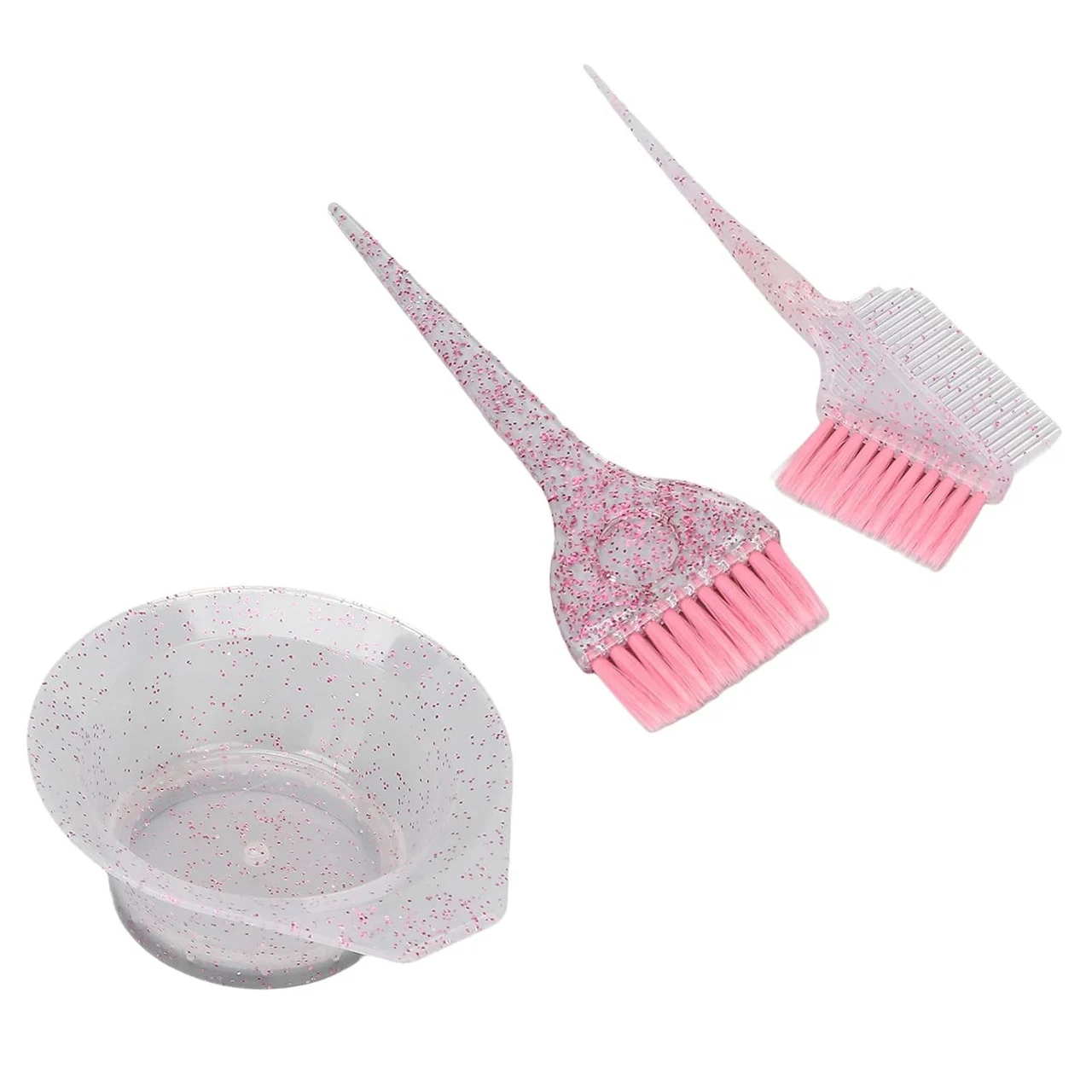 Set vopsit par cu bol vopsea si 2 pensule de vopsit parul · roz [3]