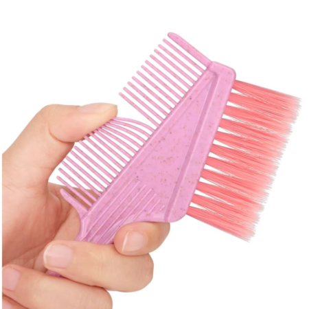 Set vopsit parul, 3 boluri gradate cu 3 pensule pentru vopsea de par, Roz pastel [8]