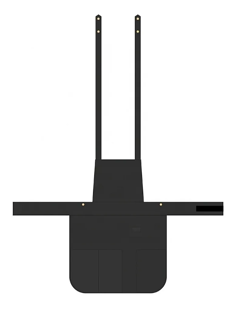 Șorț de lucru pentru frizerie și coafor – protecție nylon, negru [1]