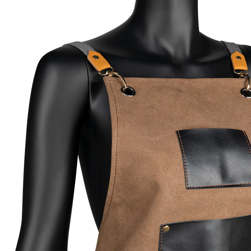 Sort frizerie barber unisex jeans blugi cu piele, Sort Barista, Sort Bucatar [2]