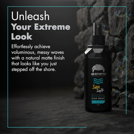 Spray de par texturizant - Gummy Professional Sea Salt Hair Spray, 250ml - Bucle Naturale, Volum și Finish Mat [6]