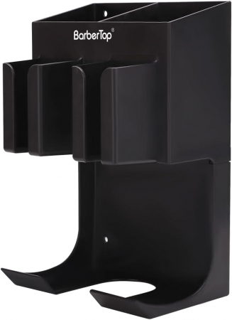 Suport de perete pentru uscator, 2 masini de tuns, organizator frizerie [2]