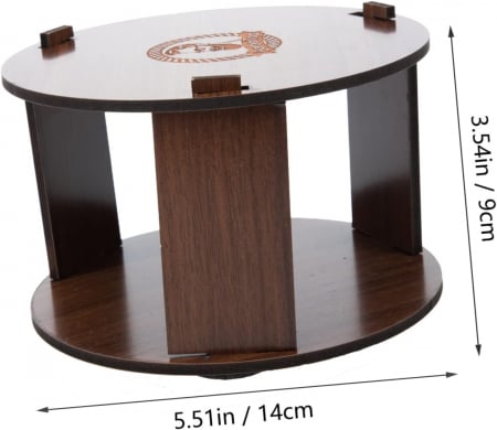 Suport frizerie pentru rola guler coafor, Lemn, 14X9cm [2]