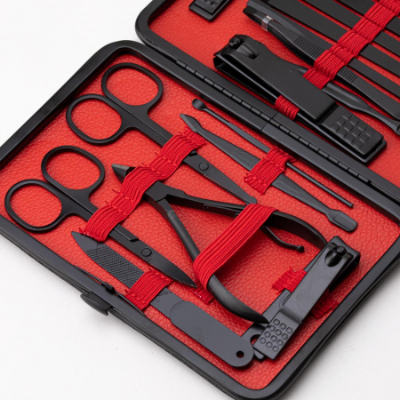 Trusa manichiura 18 piese Red-Black [2]