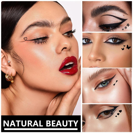 Tus ochi cu 2 capete tip carioca cu stampila Triunghi, Negru, Cat Eye [2]