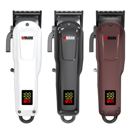WMARK NG-1001 – Mașină de tuns profesională fără fir, 6600 RPM, lamă Zero Overlap, baterie 2500 mAh, autonomie 300 min, rosie [1]