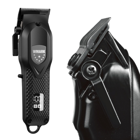 WMARK NG-119 – Mașină de tuns profesională Zero Gapped, 440C Stainless Steel, 7000 RPM, 240 min autonomie - Gri [2]