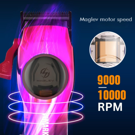 WMARK NG-9009 Mașină de tuns profesională – Motor 10.000 RPM, Lame DLC 5CR15, Baterie 2500 mAh Blue [6]