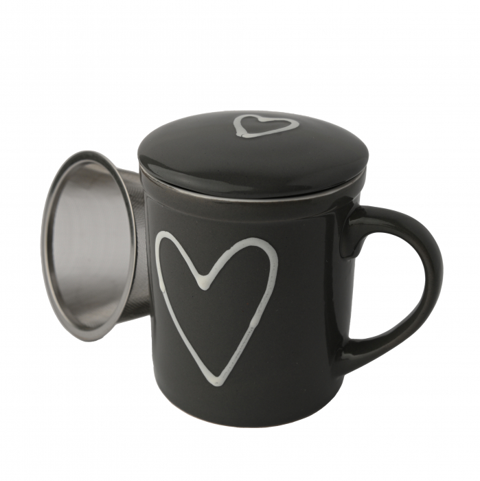 Cană cu sită și capac pentru ceai - STOC EPUIZAT [2]