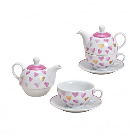 cană-cu-ceainic-si-cani-inimi