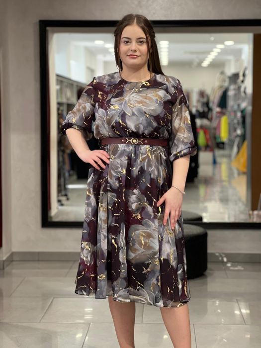 Rochie bordo cu auriu [1]