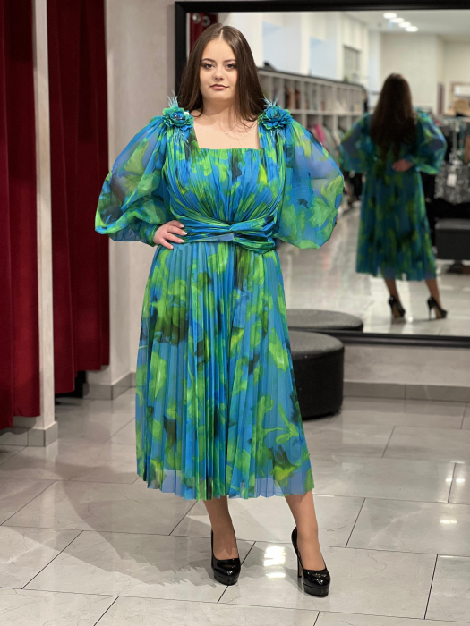 Rochie midi cu print floral 6390 [1]