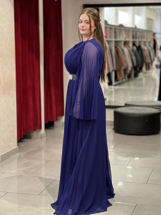Rochie lunga albastra 6329 [3]