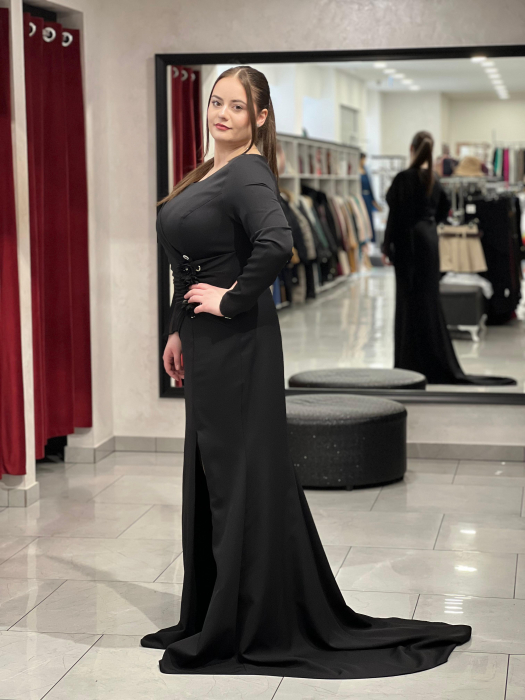 Rochie neagra lungă mod. 3011 [4]