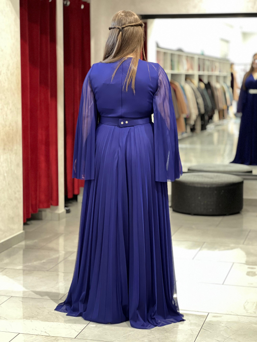 Rochie lunga albastra 6329 [6]