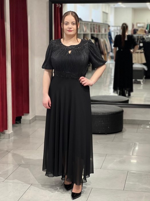 Rochie neagra pliseuri mod.922 [1]
