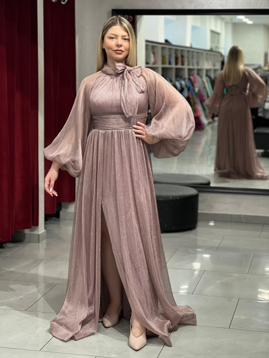 Rochie melanj cu funda 4994 [1]