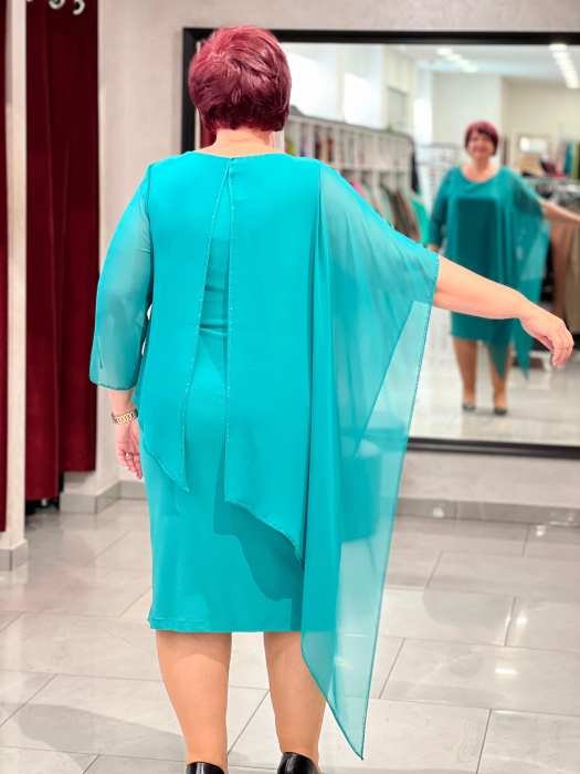 Rochie cu pelerina asimetrica 2369 [3]