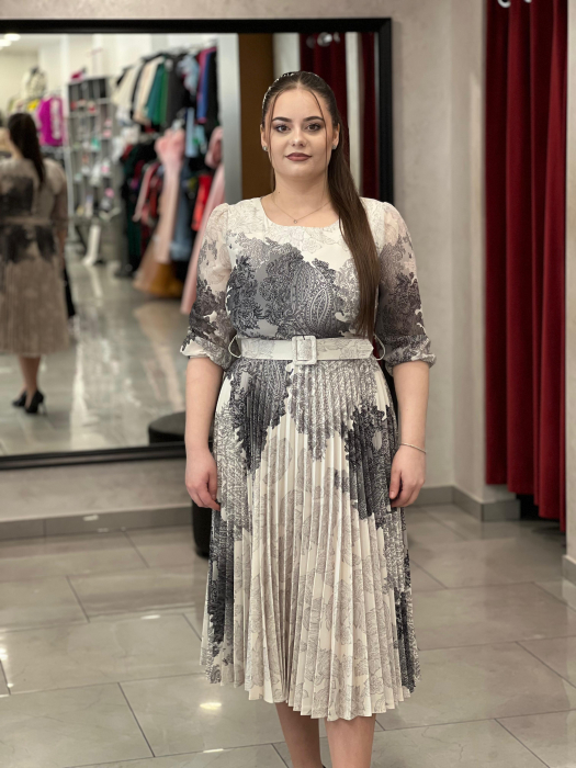 Rochie cu pliuri si print [1]