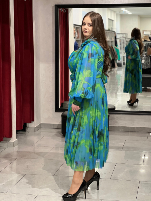 Rochie midi cu print floral 6390 [2]