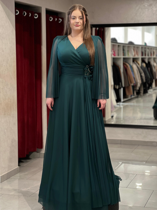 Rochie lunga verde inchis 6343 [1]