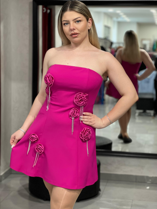 Rochie scurta fucsia 3363 [1]