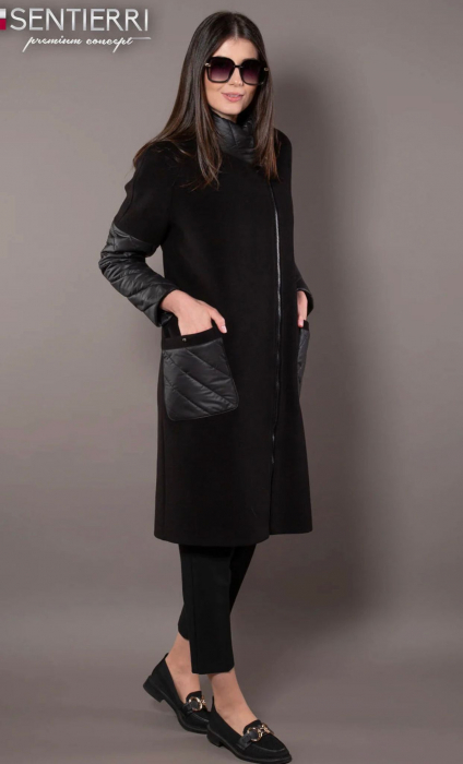 Palton negru Brenda 849 [4]
