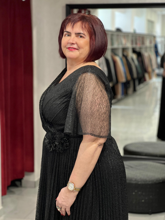 Rochie neagra pliseuri mod. 2262 [3]
