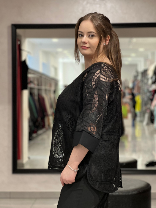 Bluză neagra dantela 8606 [3]
