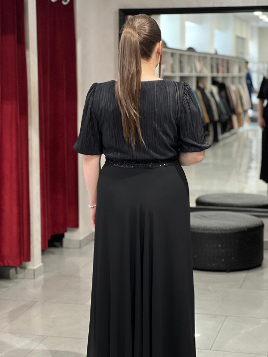 Rochie neagra pliseuri mod.922 [4]