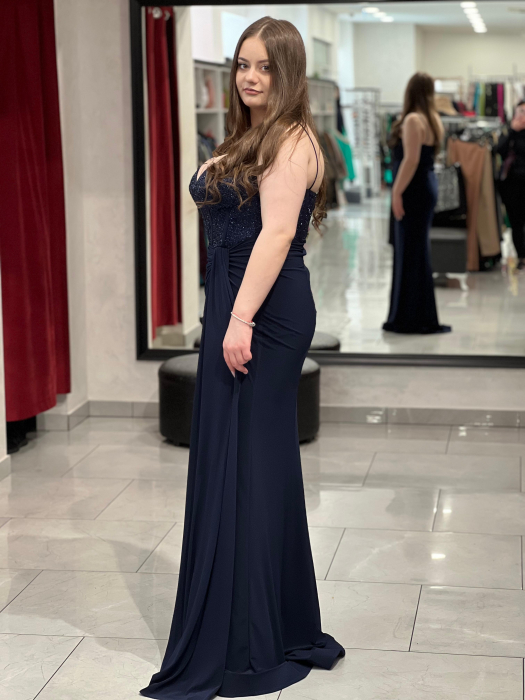 Rochie lunga bleumarin 7035 [2]
